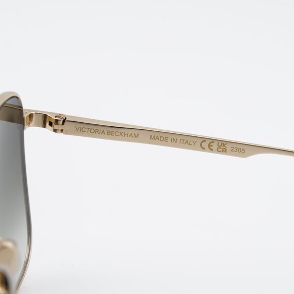 Victoria Beckham VB240S 700 Sunglasses Gold Square Frame, Khaki Gradient Lenses main image 4